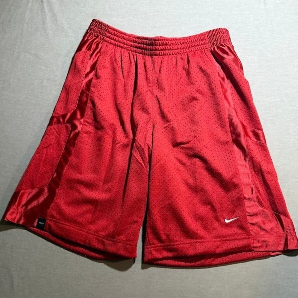 Vintage Nike Hoop Basketball Shorts Mens XL Red Gym Workout Sportswear 34X11.